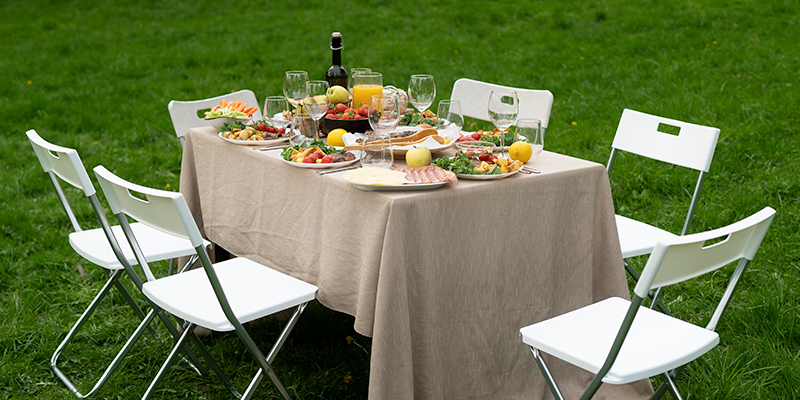 Table pliante pour les événements